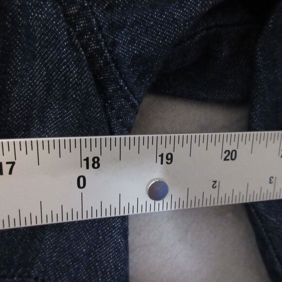 Lauren Ralph Lauren Shirt Dress  4 Blue Chambray Popover‎ Pockets Cotton - Picture 7 of 11